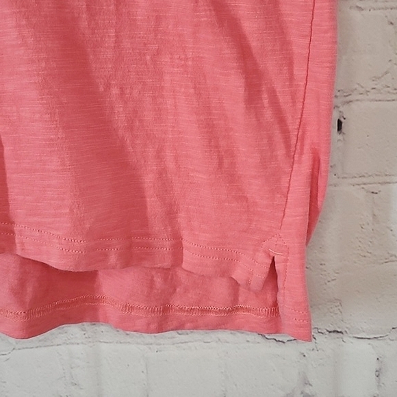 Simply Southern Coral Salmon Collared Two Button Polo Shirt Cotton Mens Size XL - Picture 4 of 11